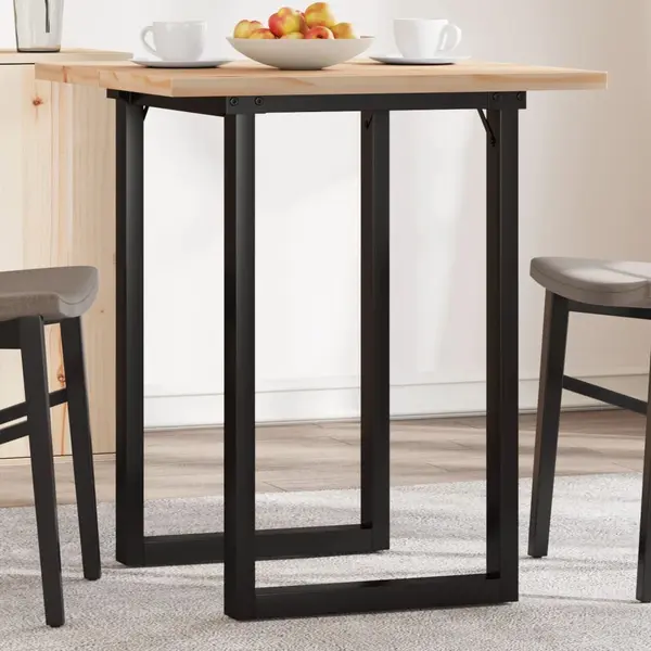 Gossi masa bucatarie, cadru o, 70x70x75,5 cm lemn masiv pin si fonta