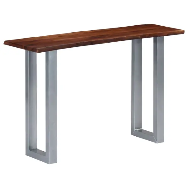 Gossi masa consola, 115x35x76 cm, lemn masiv de acacia si fier
