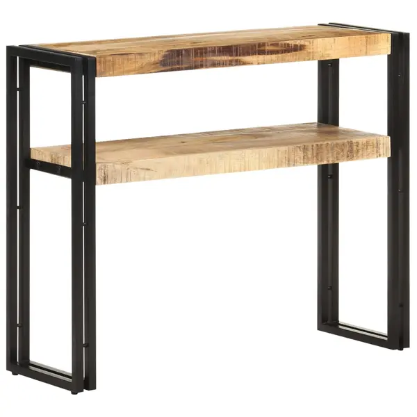 Gossi masa consola, 90x30x75 cm, lemn de mango nefinisat
