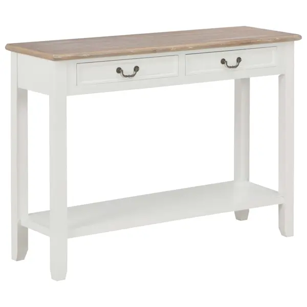 Gossi masa consola, alb, 110 x 35 x 80 cm, lemn