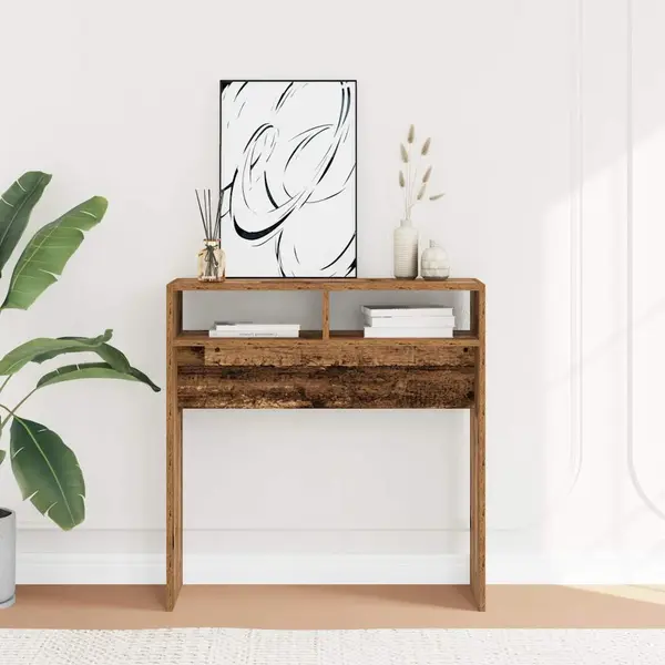 Gossi masa consola, lemn vechi, 78x30x80 cm, pal