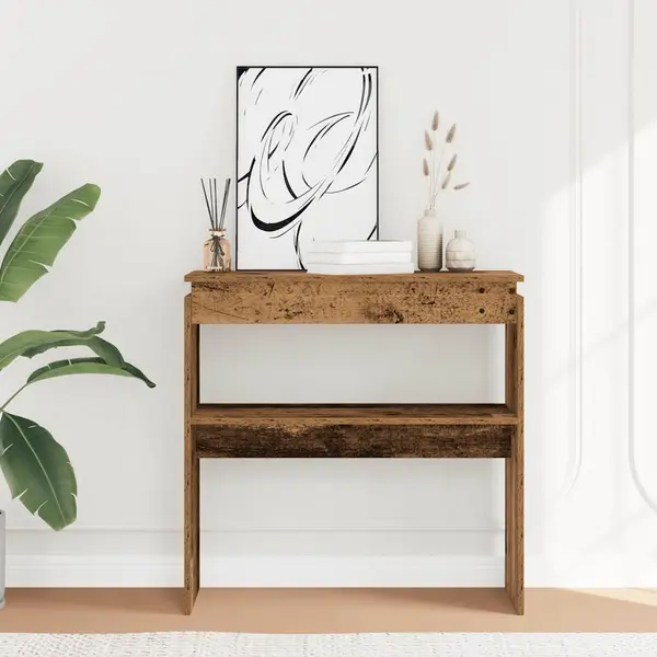 Gossi masa consola, lemn vechi,80x30x80 cm, pal