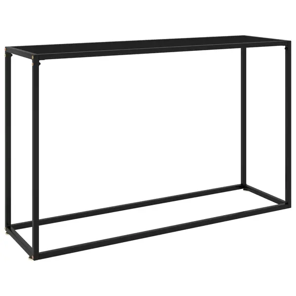 Gossi masa consola, negru, 120x35x75 cm, sticla securizata