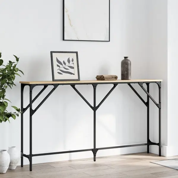 Gossi masa consola, stejar sonoma, 140x23x75 cm, lemn prelucrat