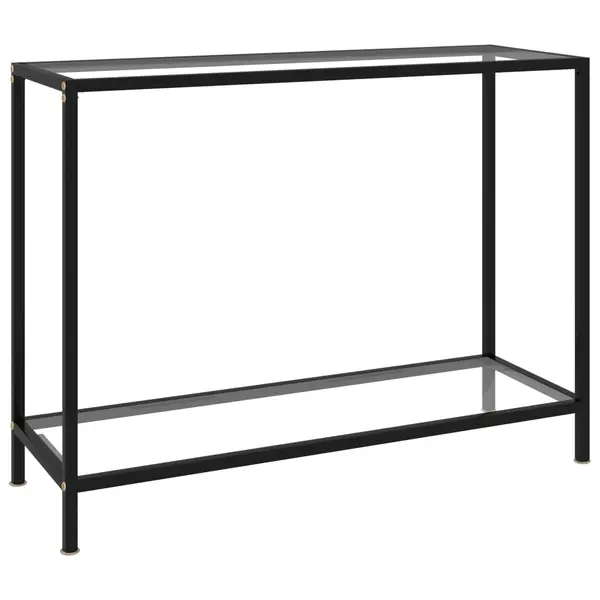 Gossi masa consola, transparent, 100 x 35 x 75 cm, sticla securizata