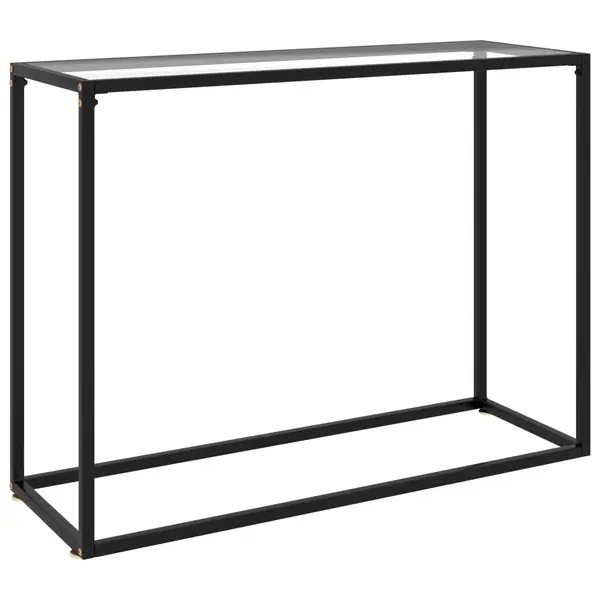 Gossi masa consola, transparent, 100x35x75 cm, sticla securizata