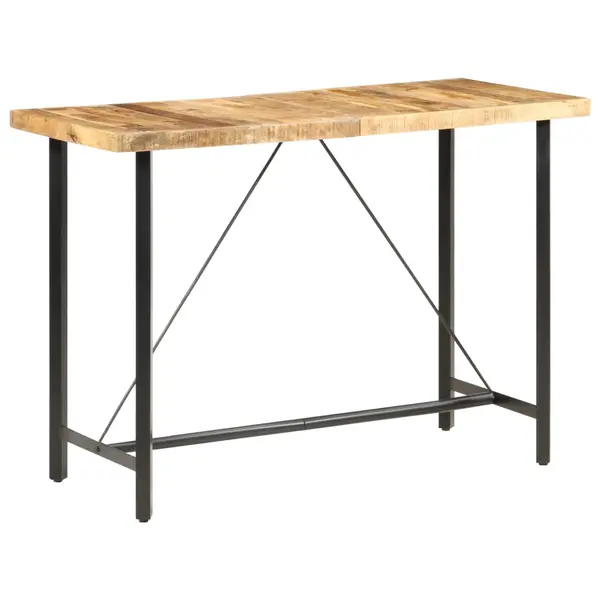 Gossi masa de bar, 150x70x107 cm, lemn de mango nefinisat