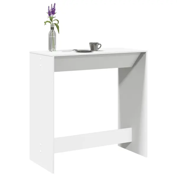 Gossi masa de bar, alb, 102x50x103,5 cm, lemn prelucrat