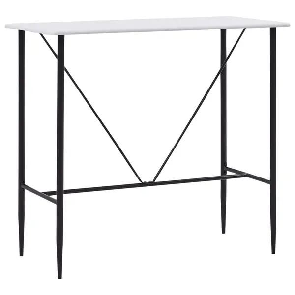 Gossi masa de bar, alb, 120 x 60 x 110 cm, mdf