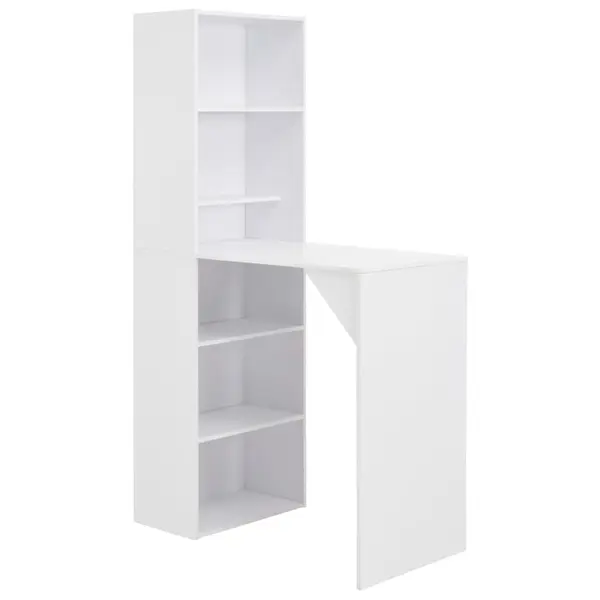 Gossi masa de bar cu dulap, alb, 115 x 59 x 200 cm