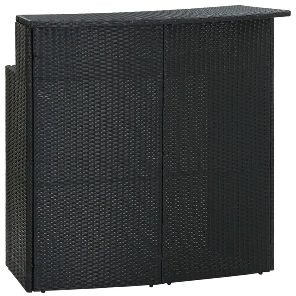 Gossi masa de bar de gradina, negru, 120x55x110 cm, poliratan