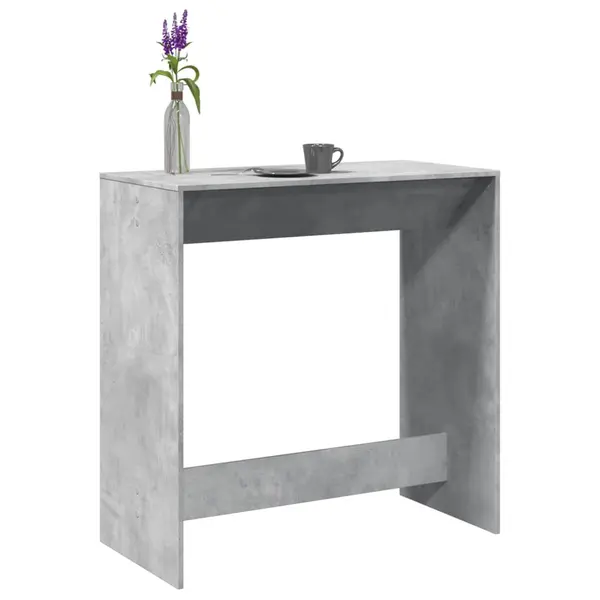 Gossi masa de bar, gri beton, 102x50x103,5 cm, lemn prelucrat