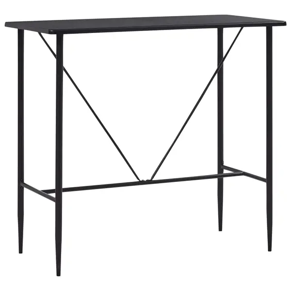 Gossi masa de bar, negru, 120 x 60 x 110 cm, mdf