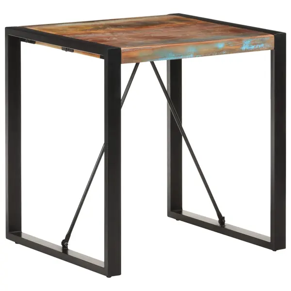 Gossi masa de bucatarie, 70 x 70 x 75 cm, lemn masiv reciclat