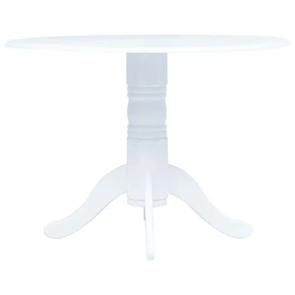 Gossi masa de bucatarie, alb, 106 cm, lemn masiv de hevea