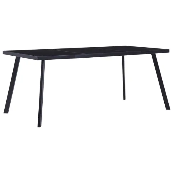Gossi masa de bucatarie, negru, 160 x 80 x 75 cm, sticla securizata