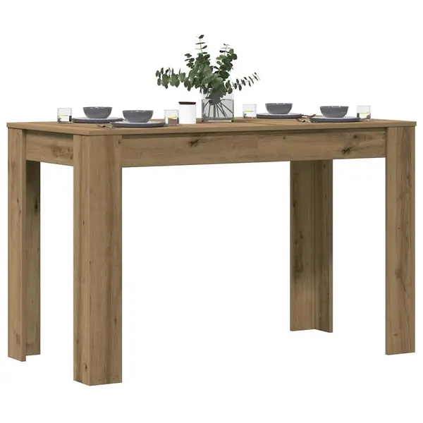 Gossi masa de bucatarie, stejar artizanal 120x60x76 cm lemn prelucrat