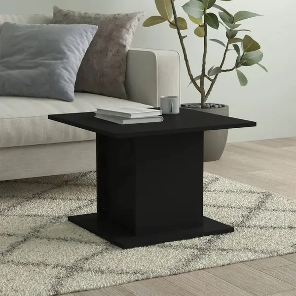 Gossi masa de cafea, negru, 55,5x55,5x40 cm, lemn compozit