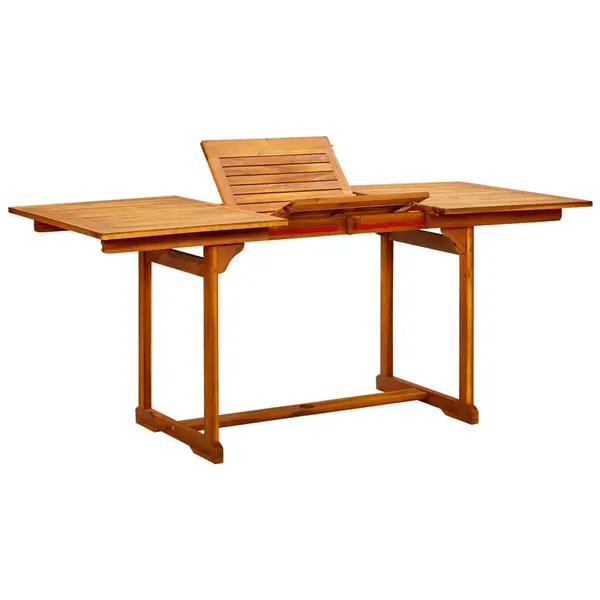 Gossi masa de gradina, (120-170)x80x75 cm, lemn masiv de acacia