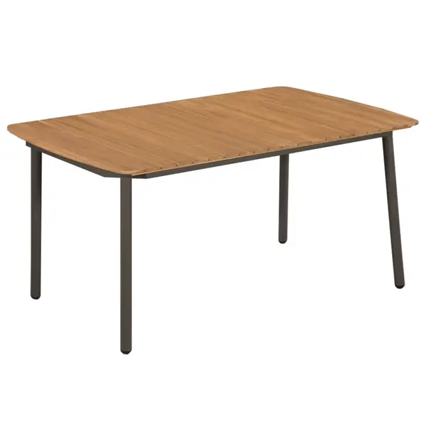 Gossi masa de gradina, 150 x 90 x 72 cm, lemn masiv de acacia si otel