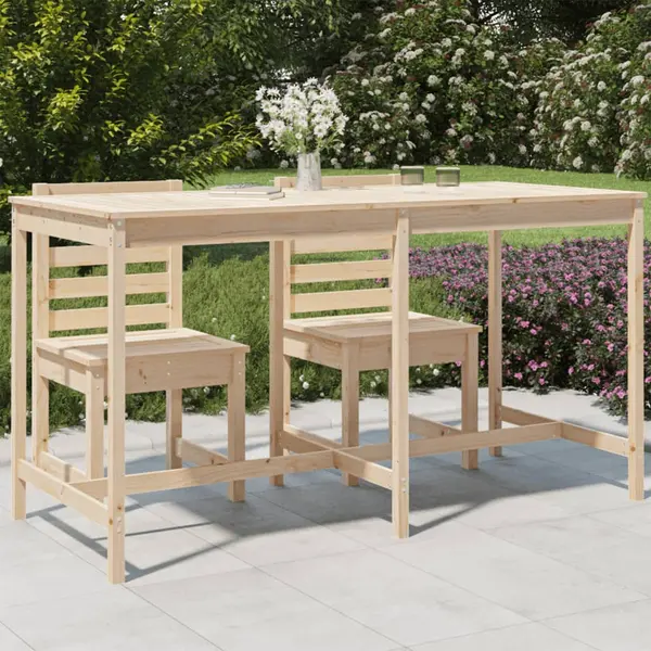 Gossi masa de gradina, 203,5x90x110 cm, lemn masiv de pin