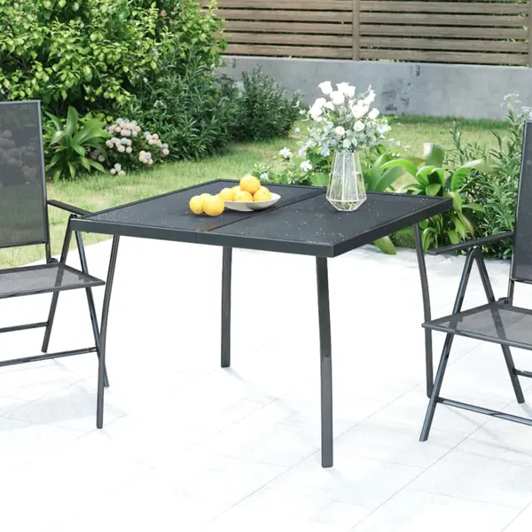 Gossi masa de gradina, antracit, 100 x 100 x 72 cm, plasa din otel