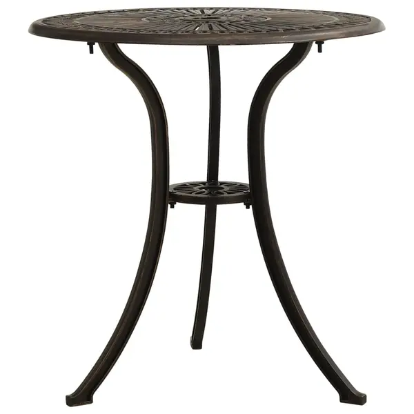 Gossi masa de gradina, bronz, 62x62x65 cm, aluminiu turnat