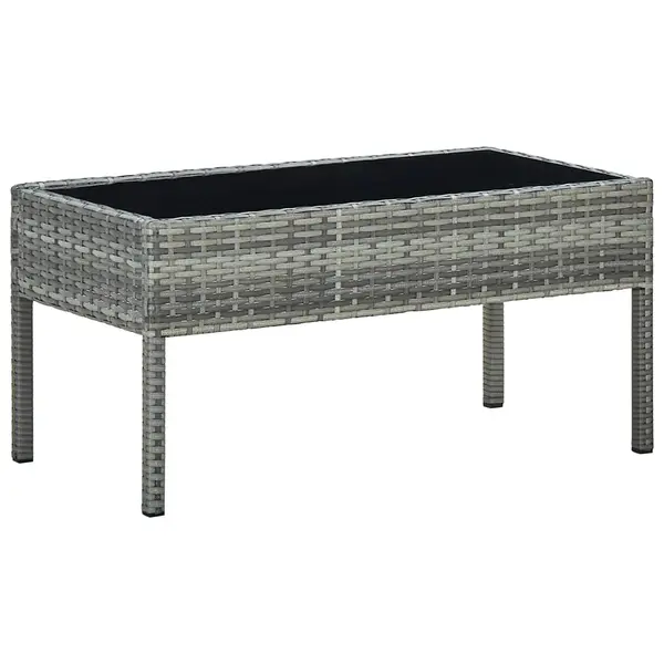 Gossi masa de gradina, gri, 75 x 40 x 37 cm, poliratan