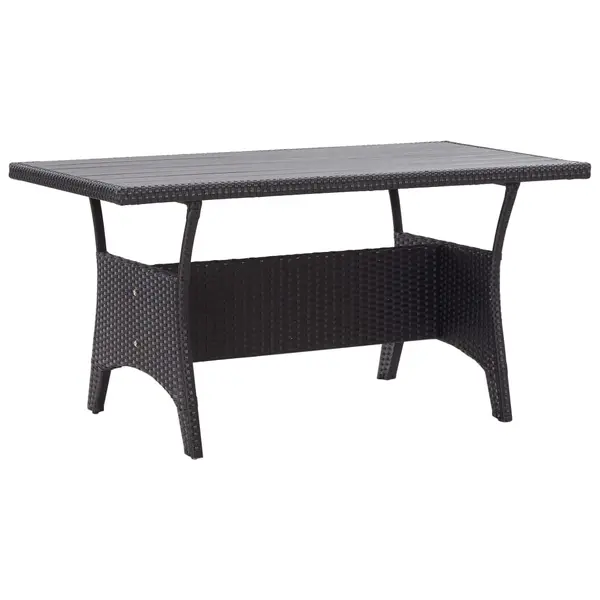 Gossi masa de gradina, negru, 120x70x66 cm, poliratan