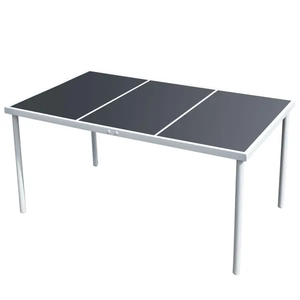 Gossi masa de gradina, negru, 150 x 90 x 74 cm, otel