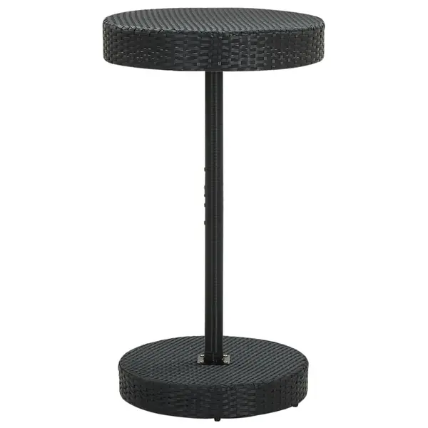 Gossi masa de gradina, negru, 60,5 x 106 cm, poliratan