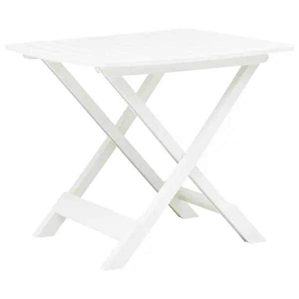 Gossi masa de gradina pliabila, alb, 79 x 72 x 70 cm, plastic