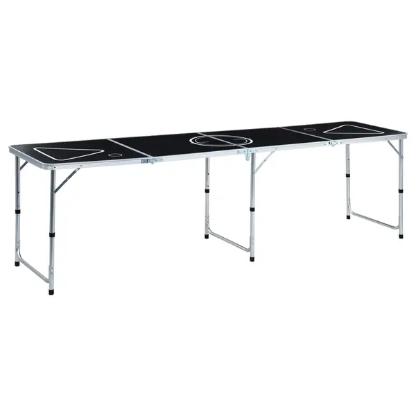 Gossi masa de joc cu bere tip ping pong, pliabila, negru, 240 cm