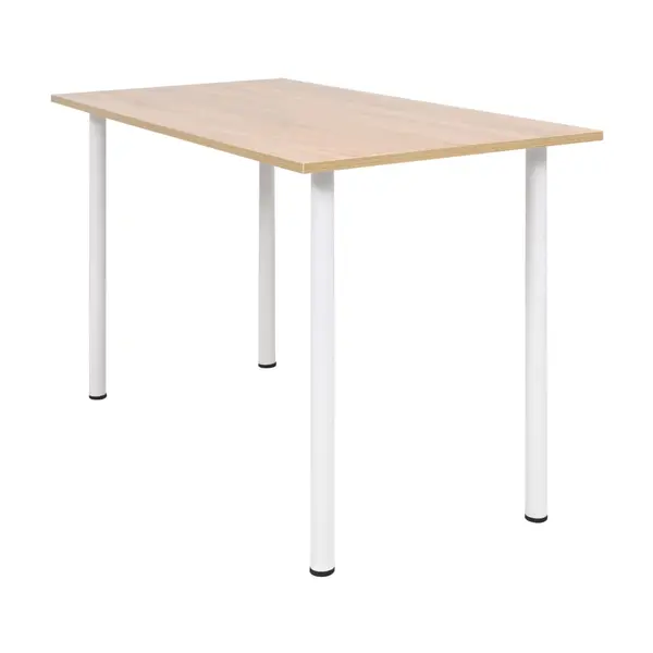 Gossi masa de sufragerie, 120x60x73 cm, stejar si alb