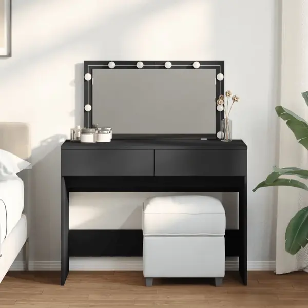 Gossi masa de toaleta cu led, negru, 100x40x120 cm