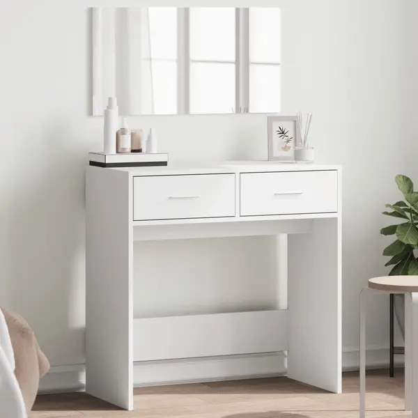 Gossi masa de toaleta cu oglinda, alb, 80x39x80 cm