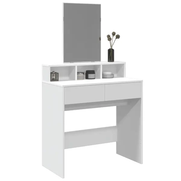 Gossi masa de toaleta cu oglinda, alb, 80x41x144,5 cm
