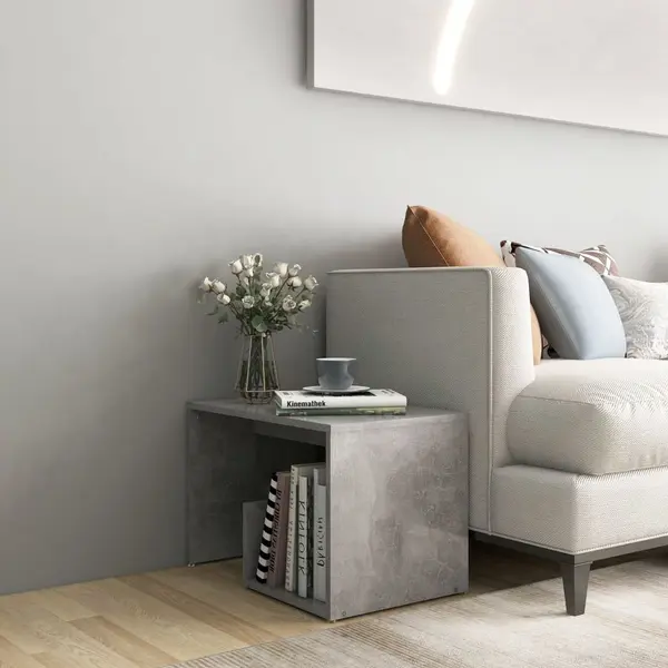 Gossi masa laterala, gri beton, 59x36x38 cm, pal