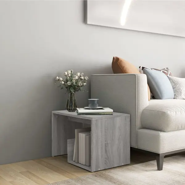 Gossi masa laterala, gri sonoma, 59x36x38 cm, lemn compozit