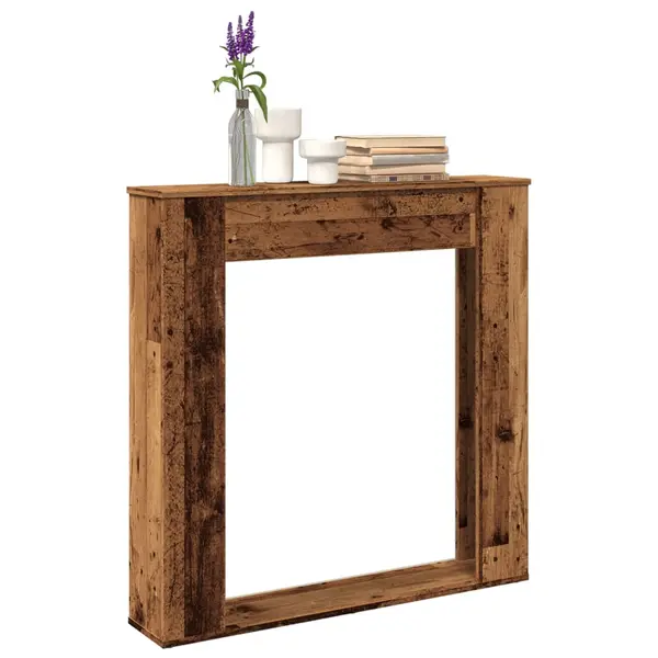 Gossi masca de semineu, lemn vechi, 100x20x100 cm, lemn prelucrat