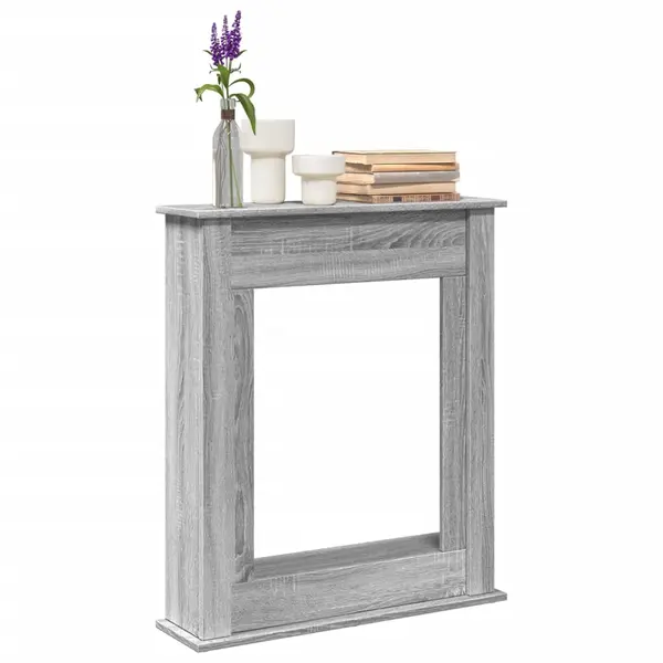 Gossi masca de semineu, sonoma gri, 75x20x87,5 cm, lemn prelucrat