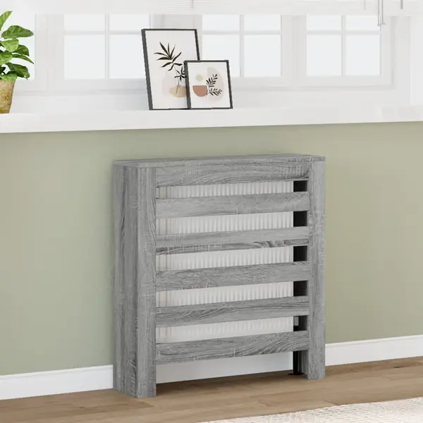 Gossi masca pentru calorifer, gri sonoma, 78x20x82 cm, lemn prelucrat