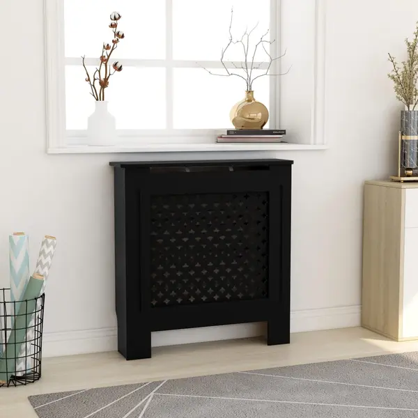 Gossi masca pentru calorifer, negru, 78 cm, mdf