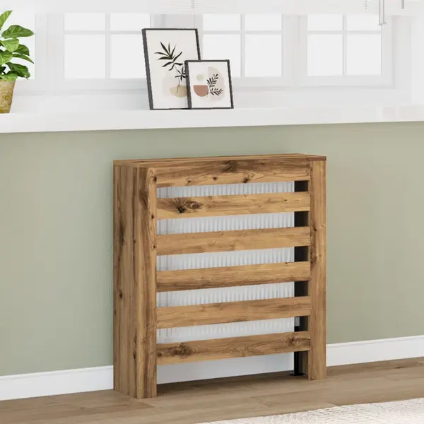Gossi masca pentru calorifer stejar artizanal 78x20x82 cm lemn