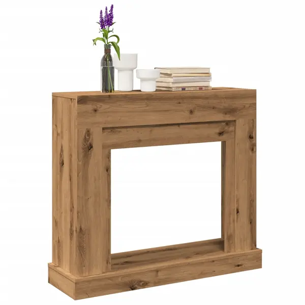 Gossi masca semineu, stejar artizanal, 100x30x87,5 cm, lemn prelucrat