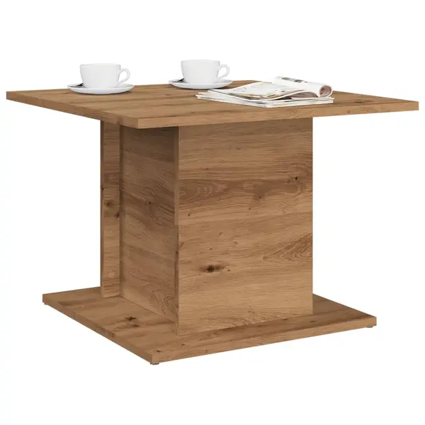 Gossi masuta cafea, stejar artizanal, 55,5x55,5x40 cm, lemn prelucrat