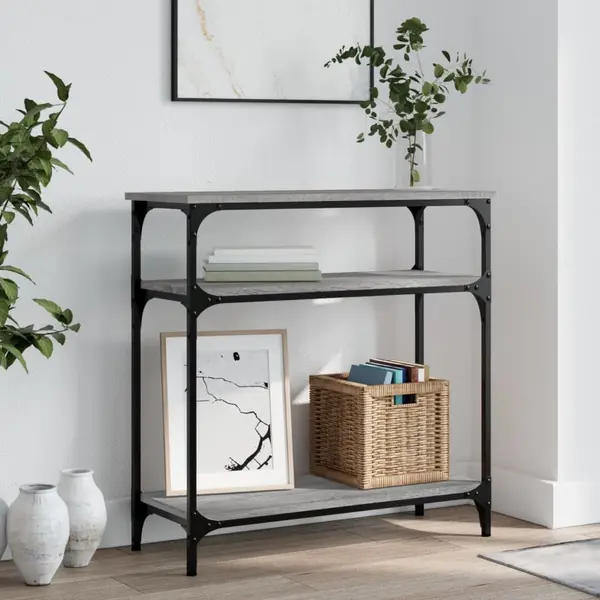 Gossi masuta consola, gri sonoma, 75x29x75 cm, lemn prelucrat