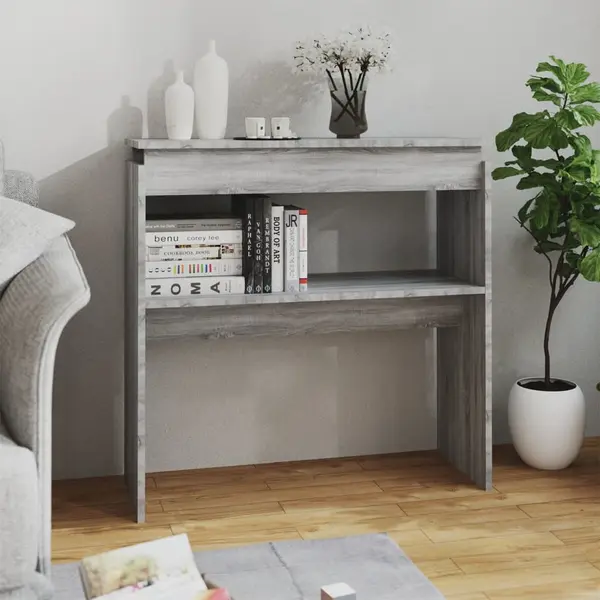 Gossi masuta consola, gri sonoma, 80x30x80 cm, lemn prelucrat