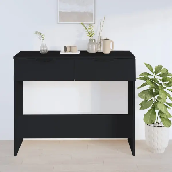Gossi masuta consola, negru, 90x36x75 cm, lemn compozit