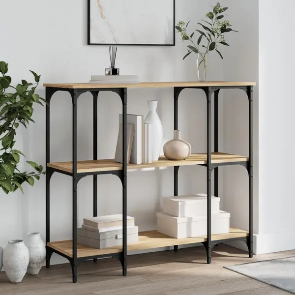 Gossi masuta consola, stejar sonoma, 102x35x90 cm, lemn prelucrat